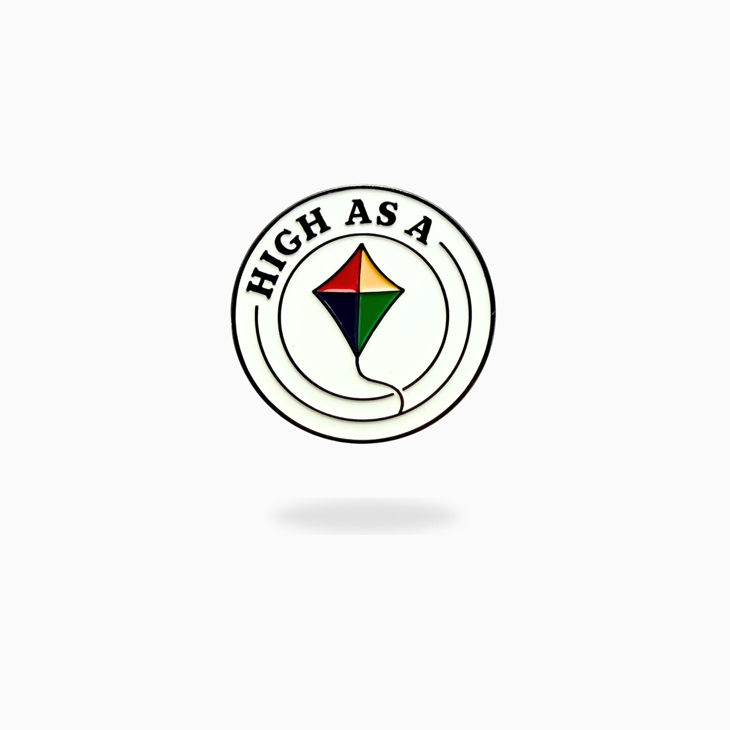 High As A Kite funny golf ball marker made from premium metal enamel by Pin Creatures