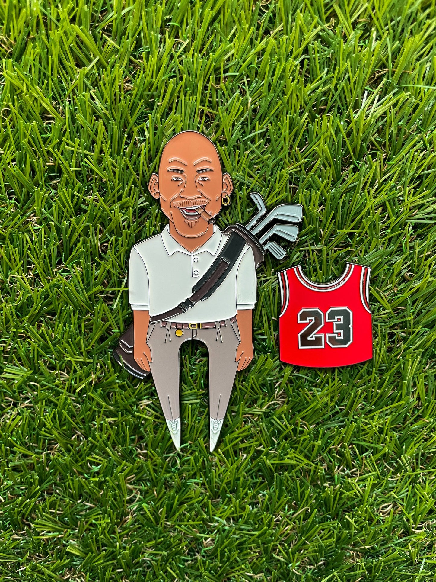 The GOAT 23 Divot Tool Golf Ball Marker Set | Golf Accessories and Gift for Groomsmen, Gift for Dad, Gifts for Golfers | Pin Creatures