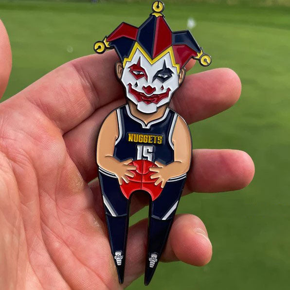 Joker Divot Tool and Chili Cook off Ball Marker for Golf. Hand Crafted Divot Fixers by Pin Creatures