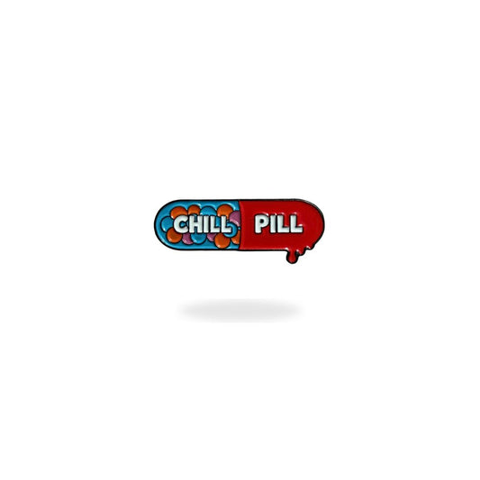 Chill Pill golf ball marker, a funny magnetic golf accessory and unique golf gift by Pin Creatures.