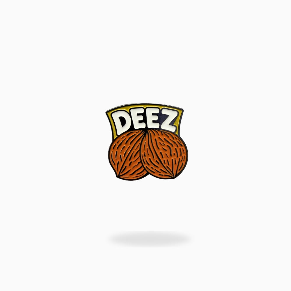 DEEZ Nuts funny golf ball marker by Pin Creatures with black nickel enamel finish