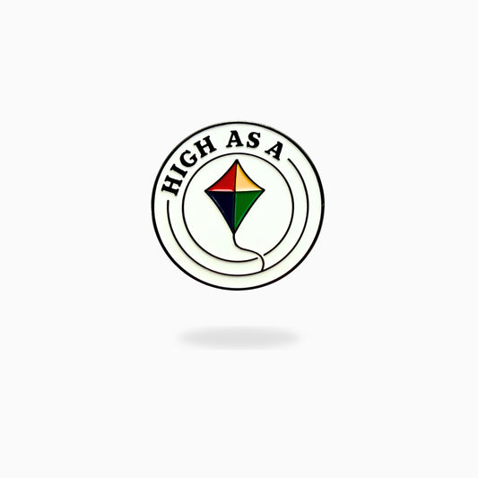 High As A Kite funny golf ball marker made from premium metal enamel by Pin Creatures