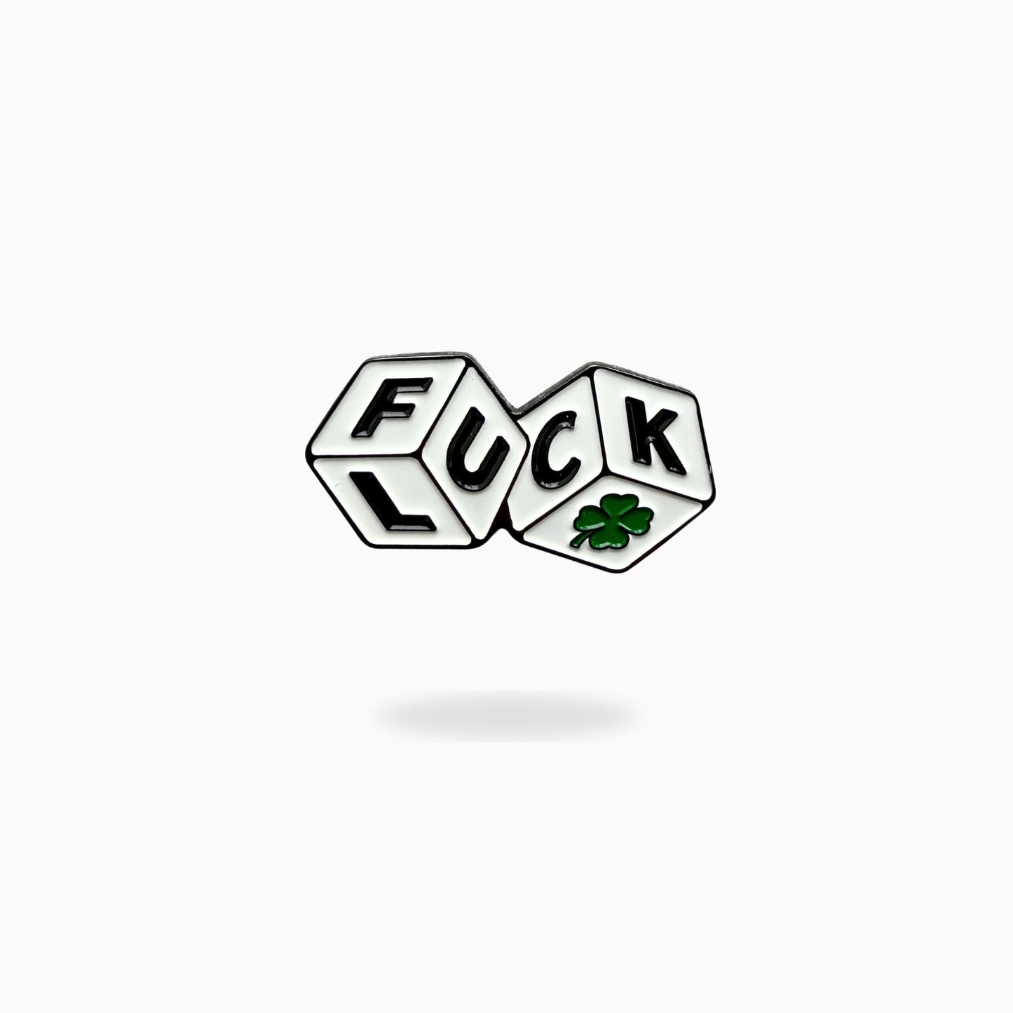 Lucky Dice funny golf ball marker made from premium metal enamel by Pin Creatures