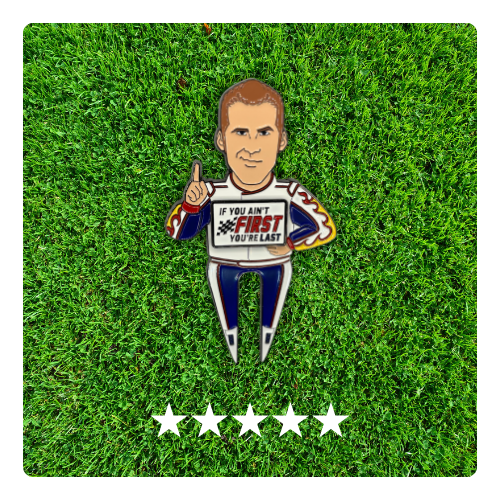 Ricky Bobby Divot Tool and Ball Market set for golf - Pin Creatures